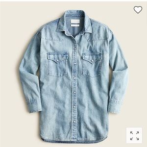 J. Crew Denim Relaxed-fit western chambray shirt
